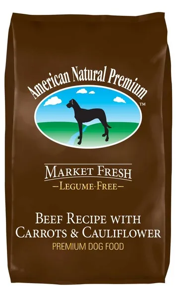 12 Lb American Natural Market Fresh Legume Free Beef With Cauliflower & Carrots - Dog/Cat Supplements